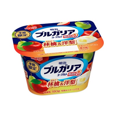 写真:明治ブルガリアヨーグルト脂肪0 林檎&洋梨 180g