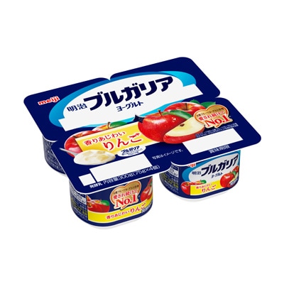 写真:明治ブルガリアヨーグルト香りあじわいりんご 75g×4