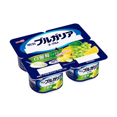 写真:明治ブルガリアヨーグルト白葡萄ミックス 75g×4