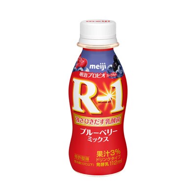 写真:明治プロビオヨーグルトR-1ドリンクタイプ ブルーベリーミックス 112ml