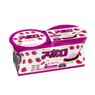 写真:アポロヨーグルト ダブルベリー 70g×2