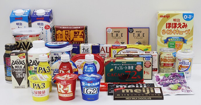 写真：明治商品のパッケージ