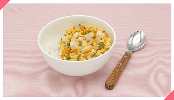 豆腐と卵のふわふわ丼