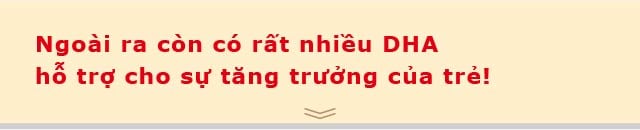 Ngoài ra còn có rất nhiều DHA hỗ trợ cho sự tăng trưởng của trẻ!