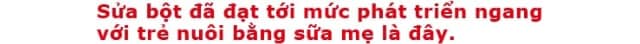 Sửa bột đã đạt tới mức phát triển ngang với trẻ nuôi bằng sữa mẹ là đây.