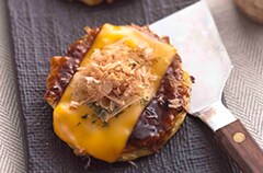 お好み焼き、チーズかけ