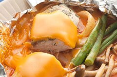 白身魚のハーブチーズホイル蒸し