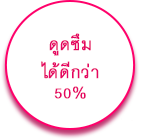 ดูดซึม ได้ดีกว่า 50%