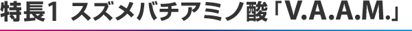 特長1  スズメバチアミノ酸「V.A.A.M.」