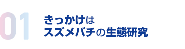 01.きっかけはスズメバチの生態研究