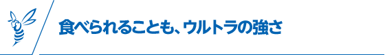 食べられることも、ウルトラの強さ