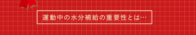 運動中の水分補給の重要性とは...