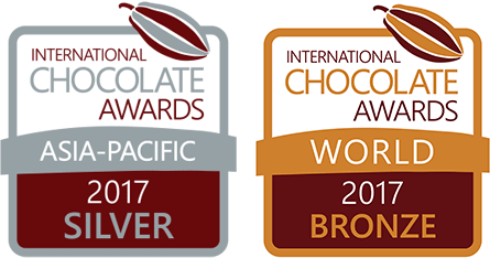 INTERNATIONAL CHOCOLATE AWARDS ASIA-PACIFIC 2017 SILVER INTERNATIONAL CHOCOLATE AWARDS WORLD 2017 BRONZE