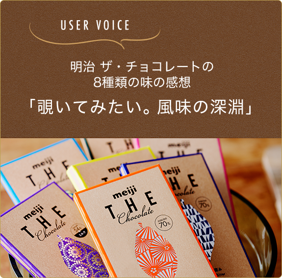 明治 ザ・チョコレートの8種類の味の感想「覗いてみたい。風味の深淵」