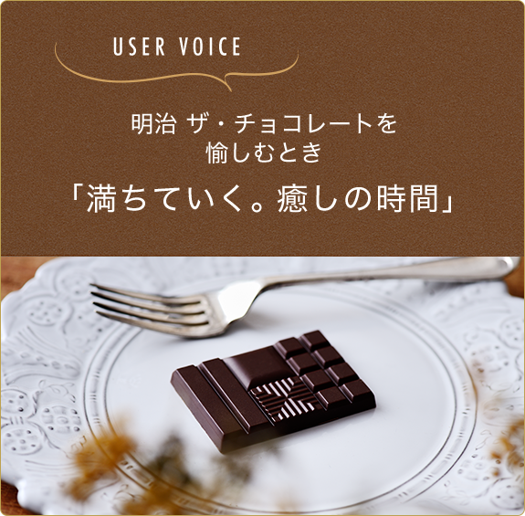 明治 ザ・チョコレートを愉しむとき「満ちていく。癒しの時間」