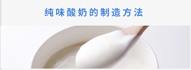 纯味酸奶的制造方法