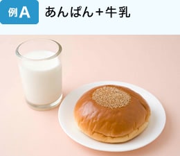 例A あんぱん+牛乳