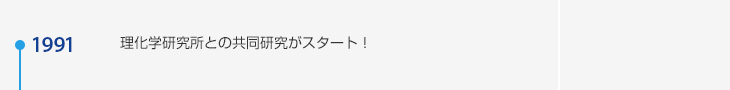 1991年 理化学研究所との共同研究がスタート！