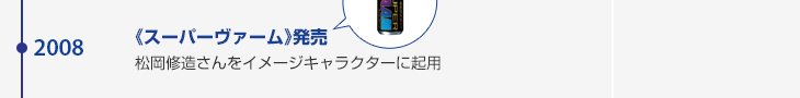 2008年 《スーパーヴァーム》発売 松岡修造さんをイメージキャラクターに起用