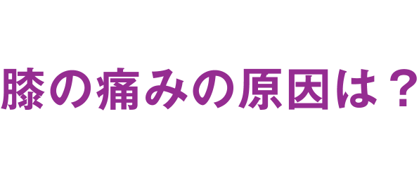 膝の痛みの原因は？