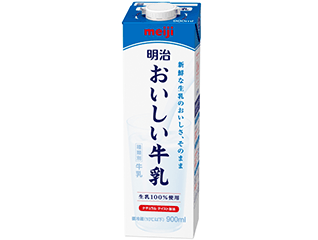 写真:明治おいしい牛乳の商品パッケージ