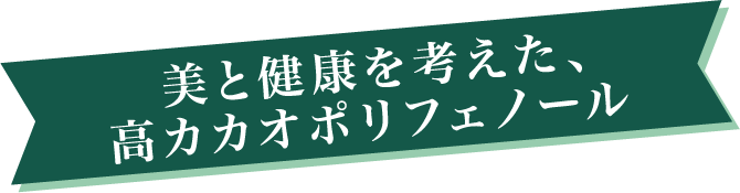 カカオポリフェノールたっぷり