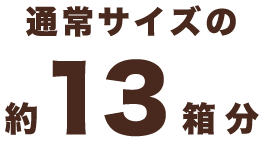 通常サイズの約13箱分