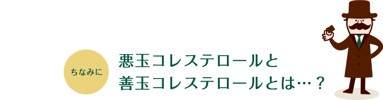 ちなみに悪玉コレステロールと善玉コレステロールとは…？