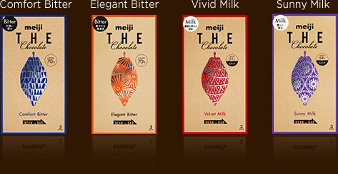 Comfort Bitter Elegant Bitter Brilliant Milk Sunny Milk Vivid Milk Velvet Milk Matcha Framboise