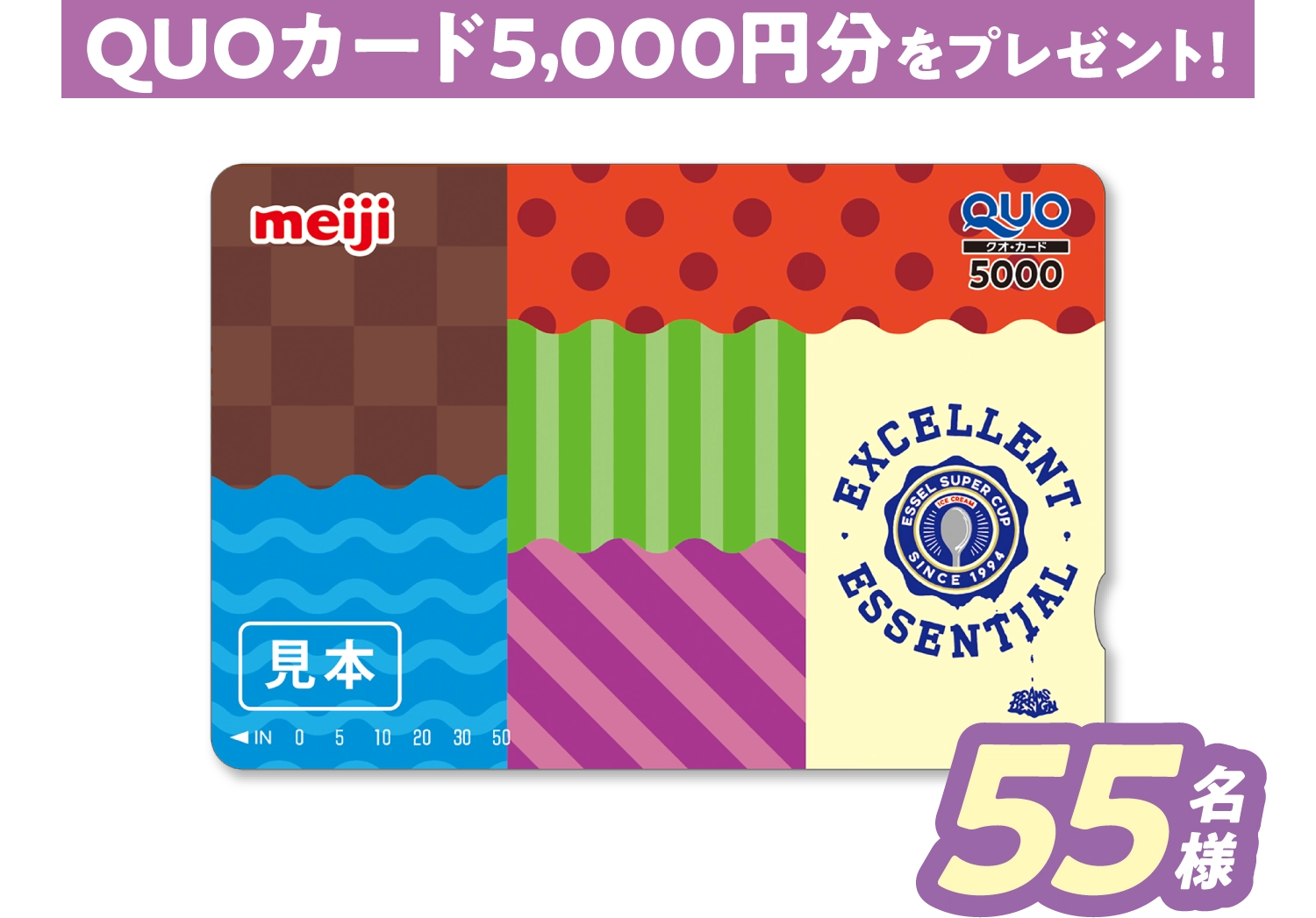 55名様にQUOカード5,000円分をプレゼント！