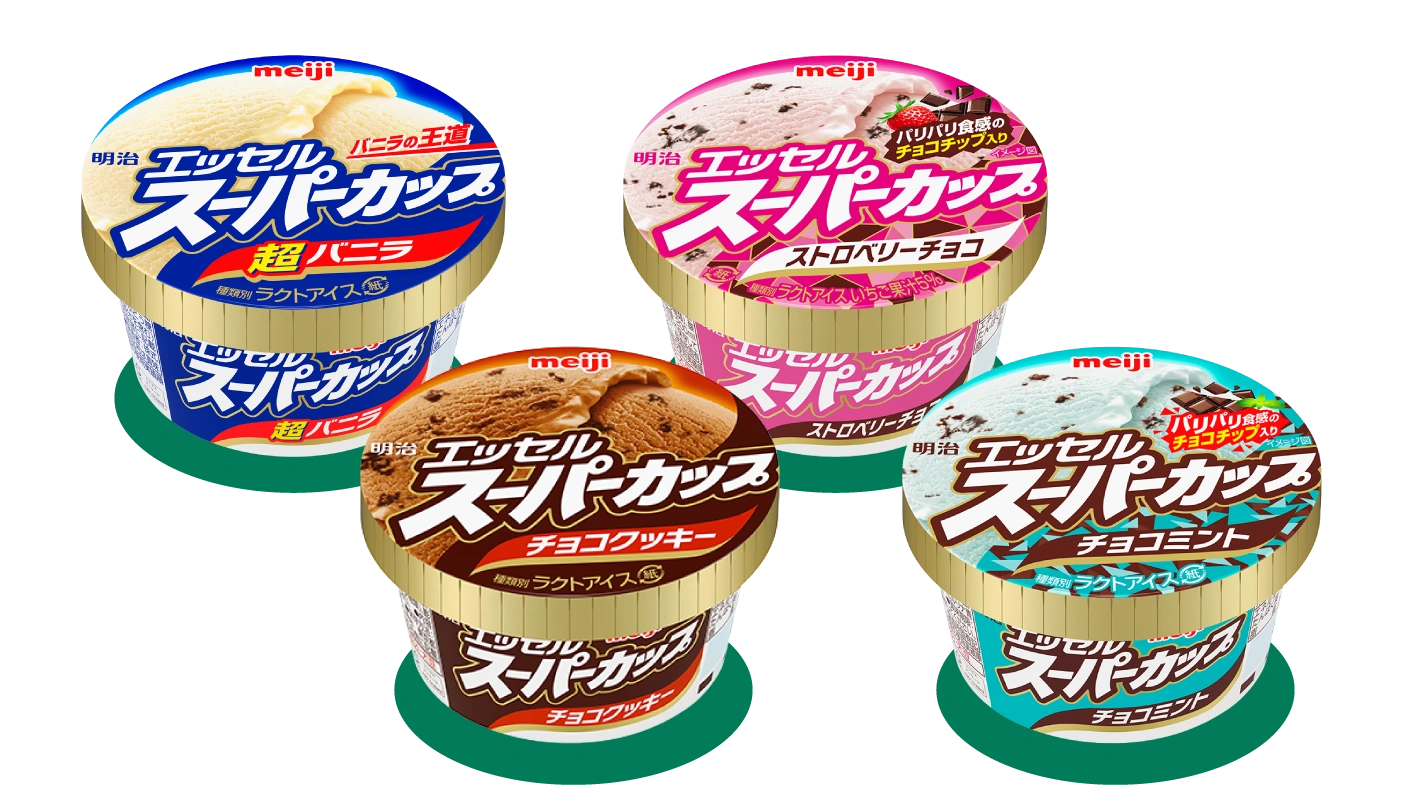 エッセル スーパーカップ 超バニラ/ストロベリーチョコ/チョコクッキー/チョコミント