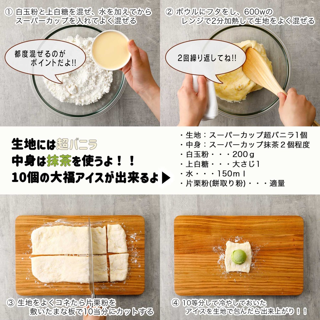 抹茶アイス大福