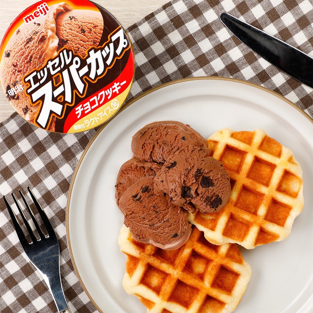 ワッフル×チョコアイス