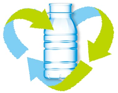 明治の宅配専用PET容器は100%リサイクルPETレジンを使用