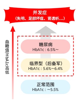 血糖值/HbA1c高低