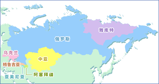 俄罗斯及其周边的酸奶／MAP
