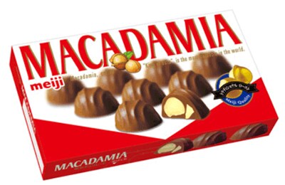 写真:「マカダミアチョコレート」の商品パッケージ